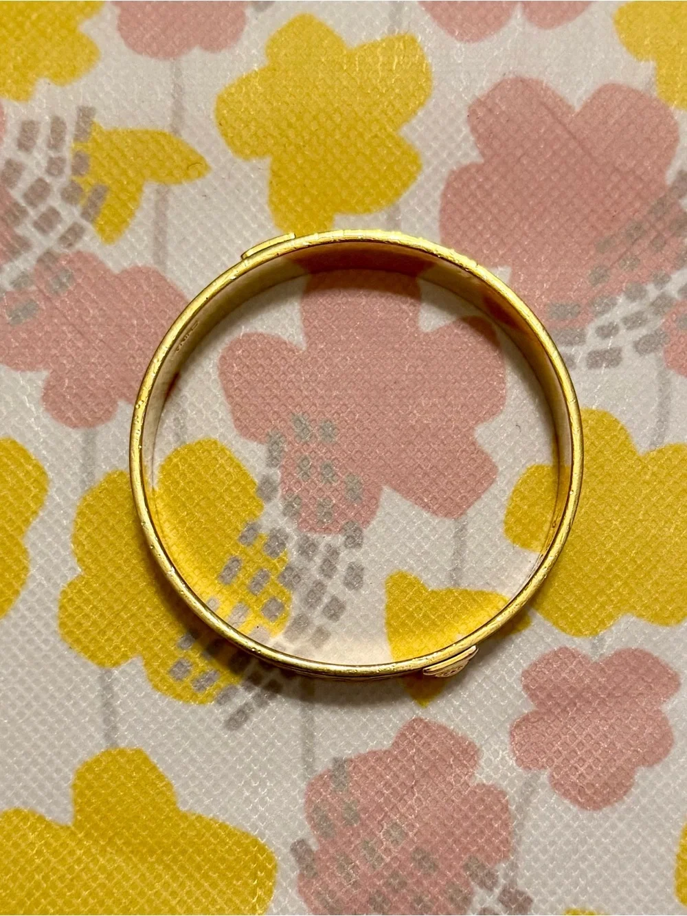 COACH Teal Blue & Golden Logo Slip On Bangle